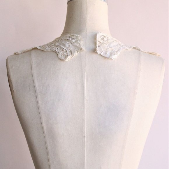 Vintage Antique 1900s Lace Collar, Ivory Detachable Blouse  or Dress Yoke - Picture 7 of 10